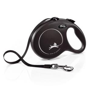 Smycz automatyczna New Classic L taśma 8 m czarna FLEXI