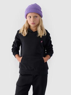 4F bluza dresowa dziewczęca F1315 czarna (140)