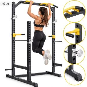 Klatka Treningowa do Ćwiczeń Wielofunkcyjna Power Rack Drążek Poręcze