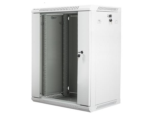 Lanberg Szafa instalacyjna wisząca 19 cali 15U 600X450mm szara (drzwi szklane)