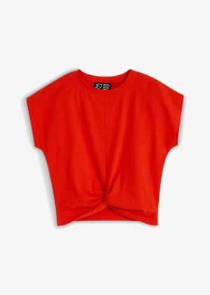 Krótki T-shirt z czystej bawełny organicznej