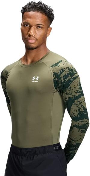 Under Armour UA HG Armour Comp CB LS męska koszulka sportowa treningowa zielona (L)