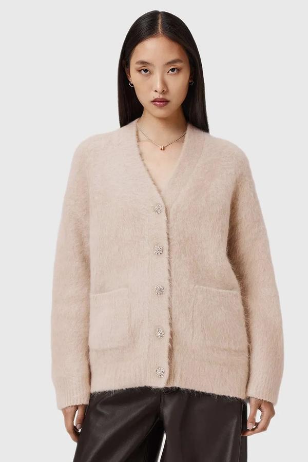 AllSaints kardigan z wełną