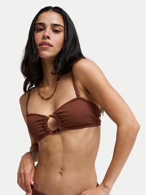 Roxy Góra od bikini Roxy Sunshine ERJX305637 Brązowy