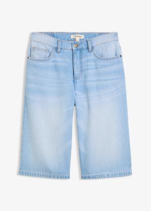Lekkie bermudy jeansowe ze średnim stanem