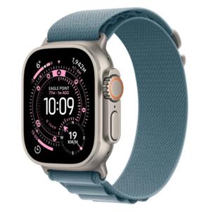 Apple Watch Ultra 3 GPS + Cellular 49mm Koperta 49 mm z tytanu w kolorze naturalnym Opaska Alpine w kolorze jasnoniebieskim - rozmiar S