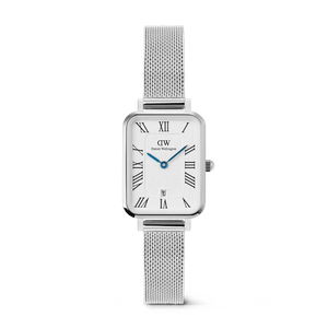 Daniel Wellington DW Watch Quadro Sterling Roman Numerals Date 20x26mm Silver