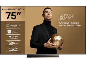 Telewizor Aura Mini LED DREAME 75S100 75" 4K 144Hz Google TV Dolby Vision Czarny