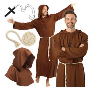 Kostium przebranie HALLOWEEN zakonnik mnich św Franciszek strój dorosłych