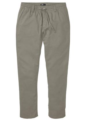 Spodnie chinosy regular fit z przewiewnej mieszanki lnu, straight