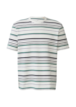 T-shirt w paski z grubego dżerseju