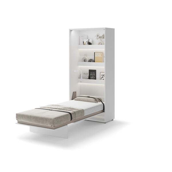 Półkotapczan pionowy BC-03 Bed Concept 90x200 cm 90x200 cm | Szary | składany | funkcjonalny | oszczędność przestrzeni