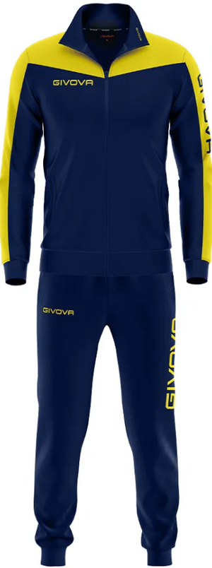 GIVOVA dres męski komplet spodnie i bluza TR036 czarny (S)