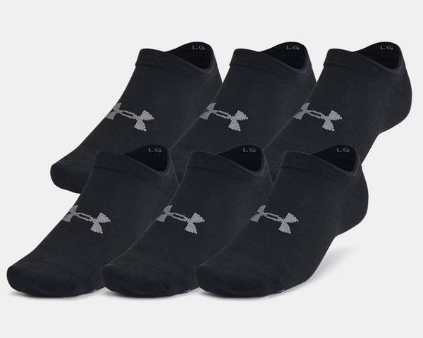 UNDER ARMOUR zestaw skarpetek stopek unisex 6 par Essential No Show czarne (S)