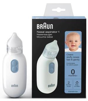 BRAUN ELEKTRYCZNY ASPIRATOR NOSA ODCIĄGACZ KATARU NA KATAREK +ETUI