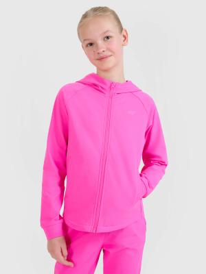 4F bluza sportowa dla dziewczynek 4FJWSS25TFSWF448 różowa (158/164)