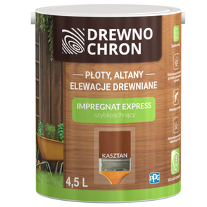 Impregnat EXPRESS szybkoschnący kasztan 4,5 l Drewnochron
