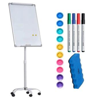 Flipchart Magnetyczny 60x90 Mobilny Tablica Magnetyczna na Kółkach GRATISY