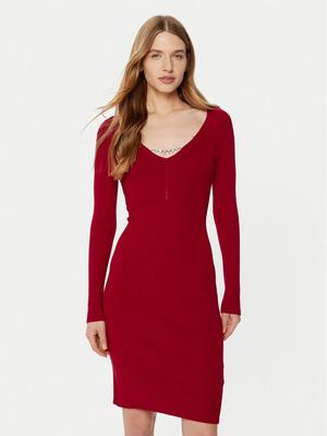 Guess Sukienka dzianinowa W5RK07 Z2YJ2 Czerwony Regular Fit