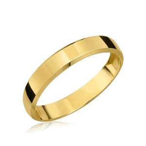 Obrączka ślubna płaska z fazą 3mm pr.333