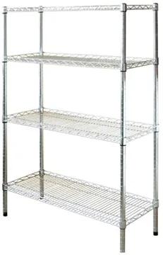 Regał magazynowy gastronomiczny CHROMOWANY 4-półkowy 120x45x180 cm Szron