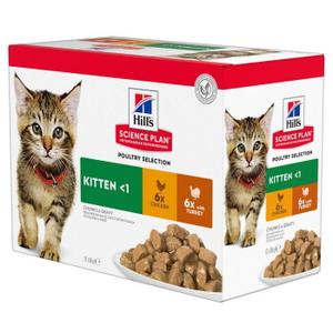 Hill's Science Plan Kitten wielopak Indyk i kurczak 12x85 g