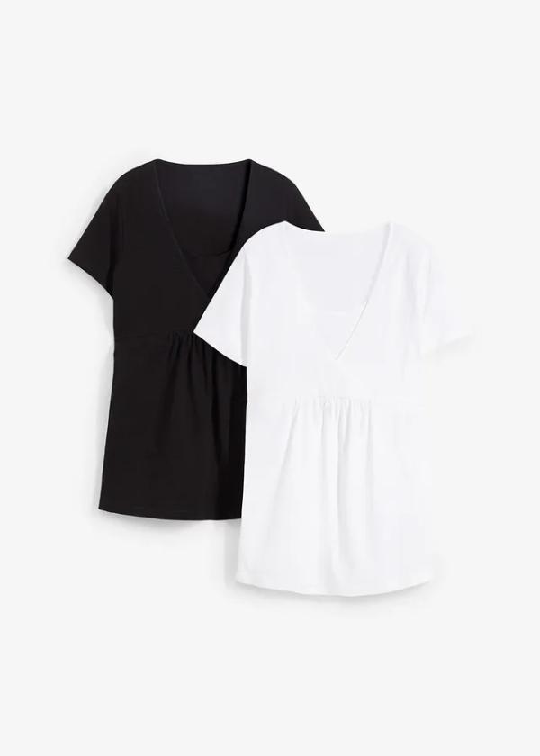 T-shirt ciążowy i do karmienia, 2 w 1 (2 szt.)