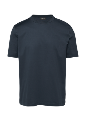 T-shirt z okrągłym dekoltem z merceryzowanego bawełnianego dżerseju