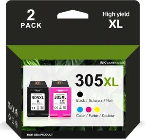 Zestaw 2x Tusz do Drukarki HP 305 XL DeskJet 2710 2720 2722 2723