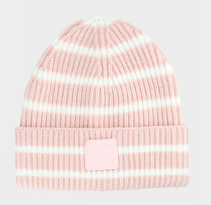 4F czapka bawełniana dziecięca zimowa F417 różowa (one size)