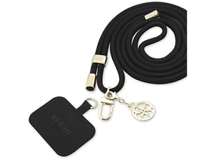 Zawieszka GUESS Universal CBDY Cord Nylon 4G Metal Charm do smartfona Czarny GUOUCNMG4EK