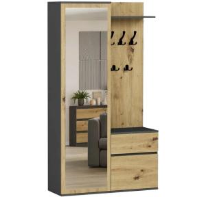 Garderoba lustro wieszak szafka na buty antracyt mix artisan V-5 PL