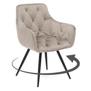 Krzesło obrotowe DC-0084-3 | welur | Ciemny Beż | OUTLET