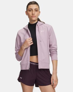 Under Armour UA Sport Terry FZ damska bluza z kapturem rozpinana fioletowa (L)