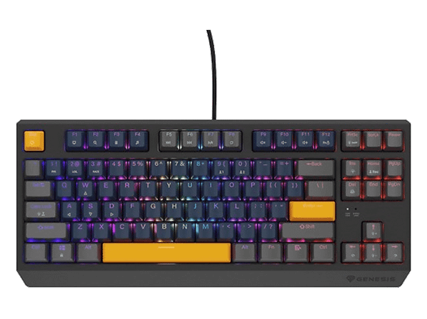 Klawiatura przewodowa GENESIS Thor 230 TKL Outemu Panda Niebiesko-szara