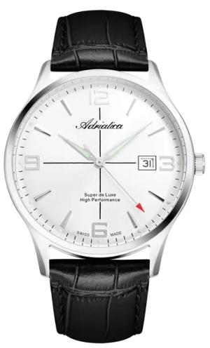NOWY ORYGINALNY Zegarek męski ADRIATICA A8331.5253Q Super de Luxe srebrny