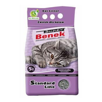Benek Super Standard Lawenda żwirek dla kota 5 l