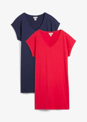 Sukienka shirtowa z czystej bawełny organicznej (2-pak)