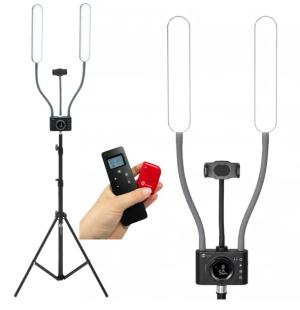 Lampa Kosmetyczna Przedłużania Rzęs Duo Studio Dwuramienna LED Podłogowa
