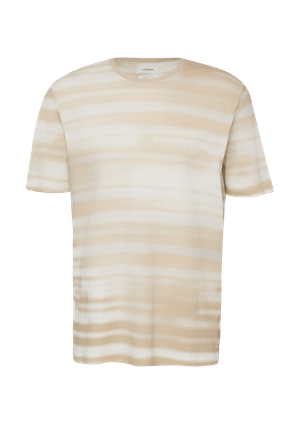 T-shirt z mieszanki lnu z nadrukiem na całej powierzchni