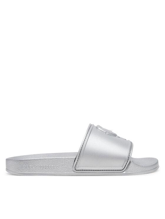 KARL LAGERFELD Klapki Kondo 2.0 KL80919M Srebrny