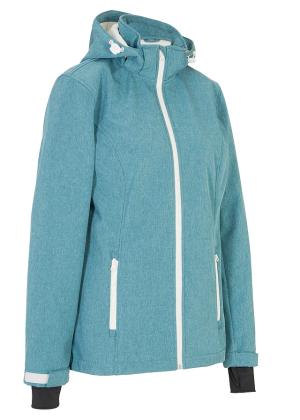 Kurtka softshell, z materiału odpychającego wodę