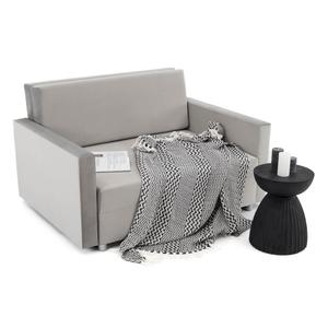Sofa dwuosobowa z funkcją spania LOPEZ II | Welur szary