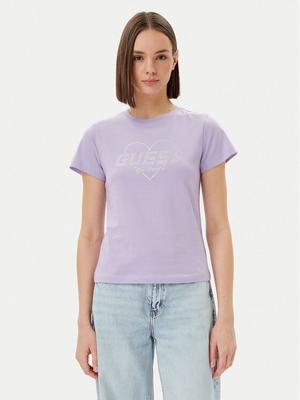 Guess T-Shirt V5GI10 K9RM1 Fioletowy Regular Fit
