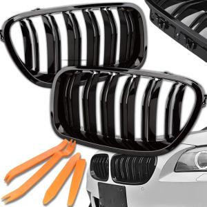 Nerki Grill do BMW F10 F11 Czarny Połysk Atrapa M3 Kratka Podwójne Żeberka