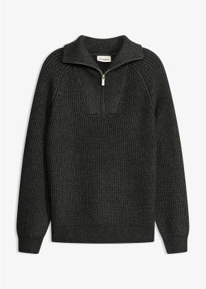 Sweter ze stójką z miękkiej mieszanki wiskozy