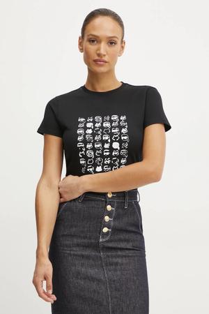 Karl Lagerfeld t-shirt bawełniany IKON