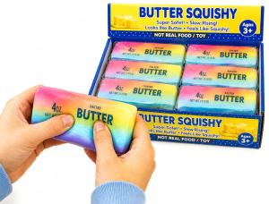 GNIOTEK MASŁO RAINBOW BUTTER SQUISHY ANTYSTRESOWY SLOW RISING 11 CM 1 SZT