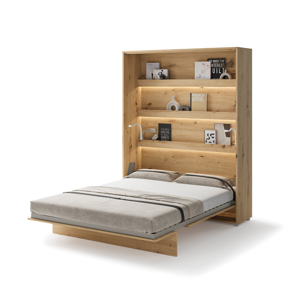 Półkotapczan pionowy BC-13 Bed Concept 180×200 cm 180x200 cm | Dąb artisan | składany | funkcjonalny | oszczędność przestrzeni