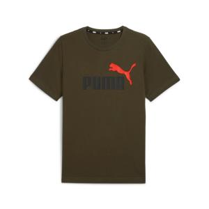 PUMA koszulka męska t-shirt bawełniany ESS+ 2 Col Logo Tee khaki (M)